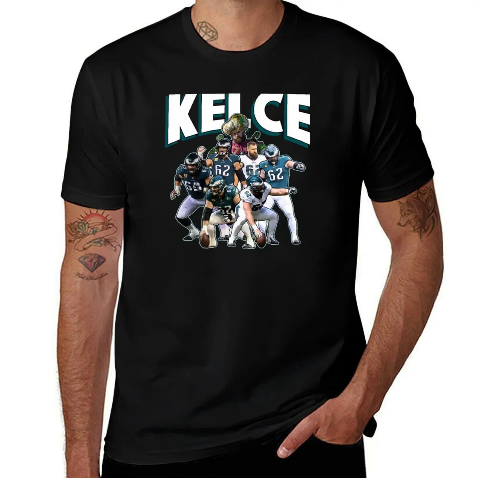 

Jason Kelce Eagles (1) T-Shirt Louboutins football t shirt plus size men clothing