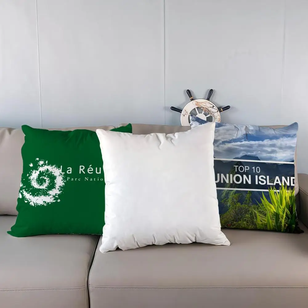 

974 Reunion Island Logo Front Pillow Case Multi sized car seat cushions, luxurious home office, sofa decorative pillowcases