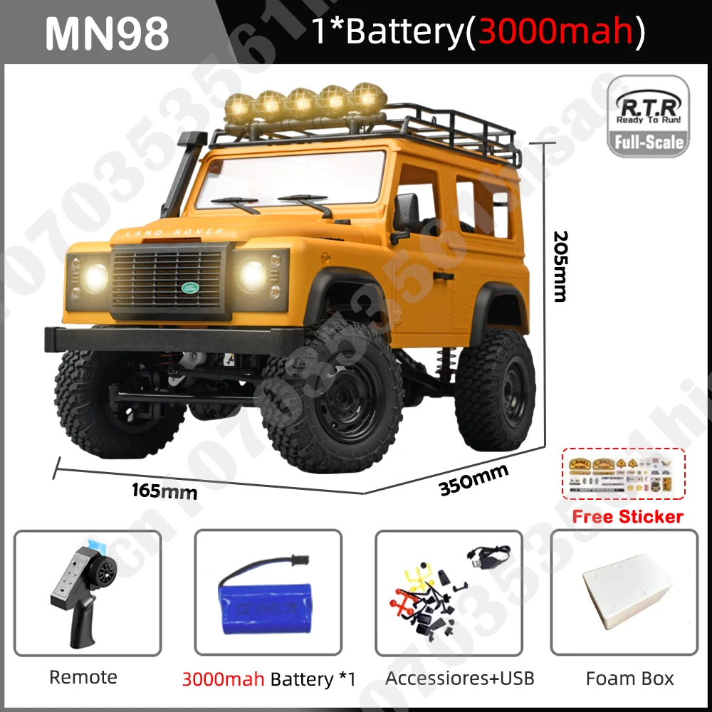 1:12 Schaal MN Model RTR Versie RC Auto 2.4G 4WD MN99S MN99 RC Rock Crawler Defender Afstandsbediening 1/12 Truck kinderen Speelgoed