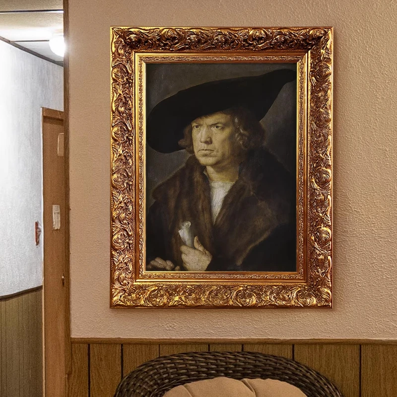 Marco de Fotos de Madera Maciza, Diseño de Estilo Francés, Marco de Fotos Vintage Dorado, Personalizado, Porta Retrato, Decoración del Hogar