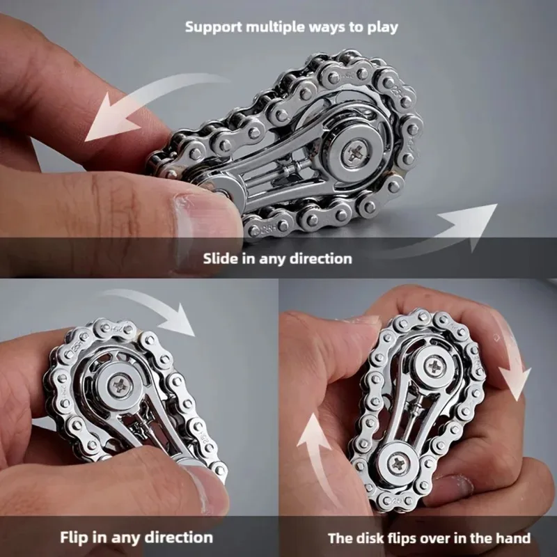 New type of toothed disc flywheel fingertip gyroscope silent rotating device for resisting pressure and reducing stress - metal