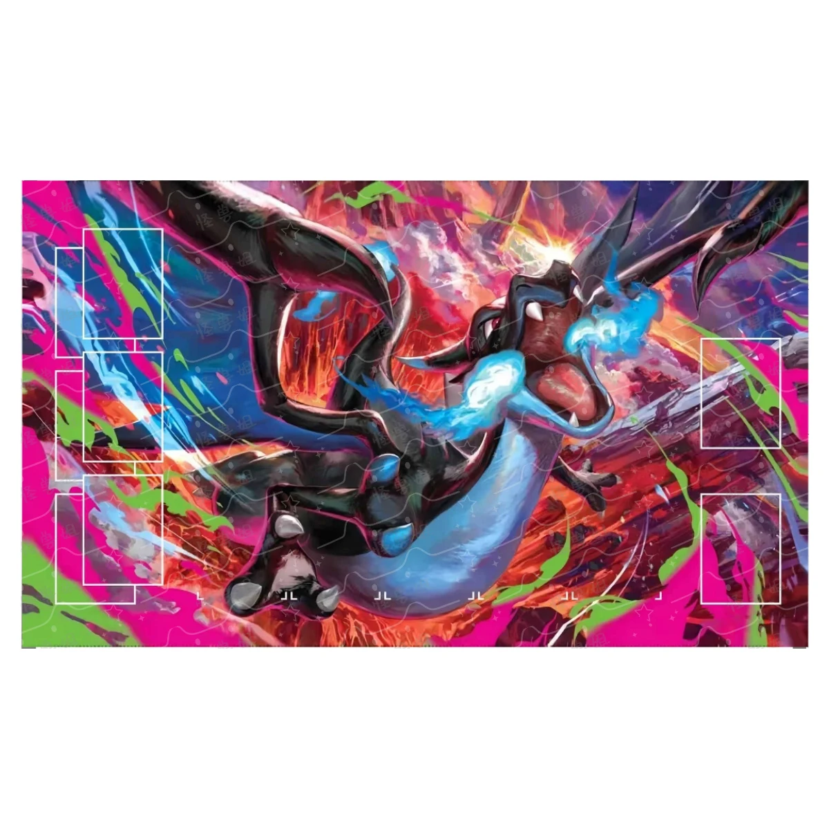 

600X350X2 мм Diy Self Made Ptcg Charizard Card Battle Mat Ptcg Charizard Single Player Настольная игра Карточный боевой коврик Подарочные игрушки