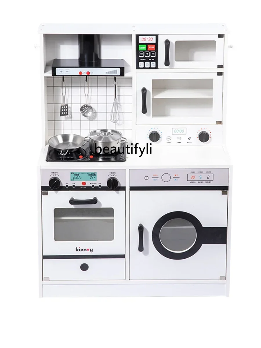Set da cucina per bambini Grande grande casa da gioco in legno per bambini in legno Bambole per la scuola materna Giocattoli per la casa