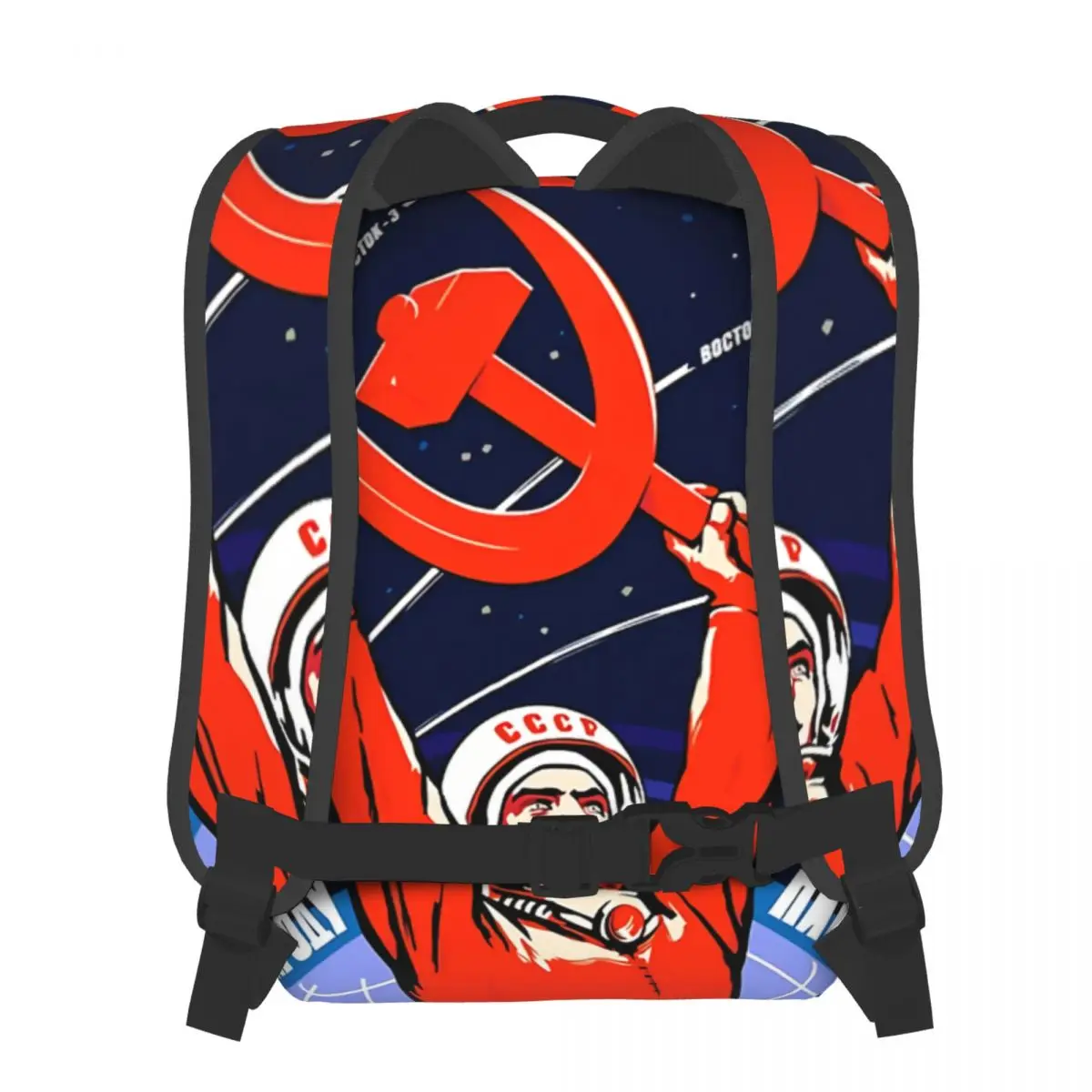 Large Capacity School Bag Soviet Propaganda Yuri Gagarin Travel Laptop Backpacks Russian CCCP Multifunctional Soft Rucksack