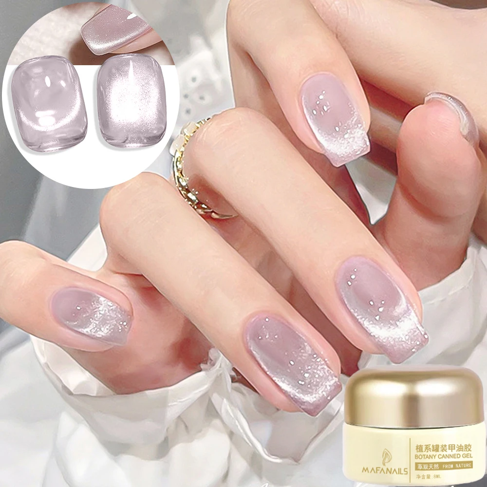 

8ml MAFANAILS Crystal Cat Eye Nail Gel Polish Pink Purple Glass Galaxy Glitter Magnetic Gel Soak Off UV Nail Gel Varnish Design_