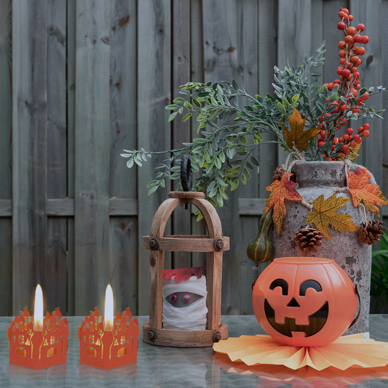 

20 шт. Декоративные бумажные абажуры в форме замка, полые, для ламп, для вечеринок на Хэллоуин, бумажные чехлы для светильников