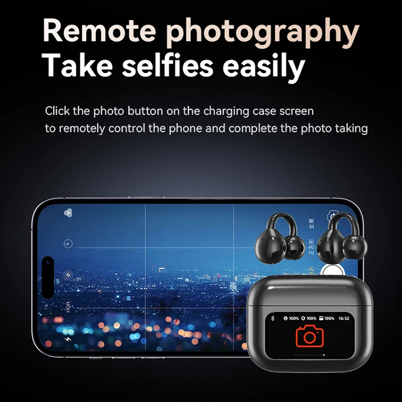 سماعات رأس Xiaomi الجديدة اللاسلكية Bluetooth 5.3 مع سماعات رأس لاسلكية صوتية وشاشة تعمل باللمس للمكالمات الموسيقية