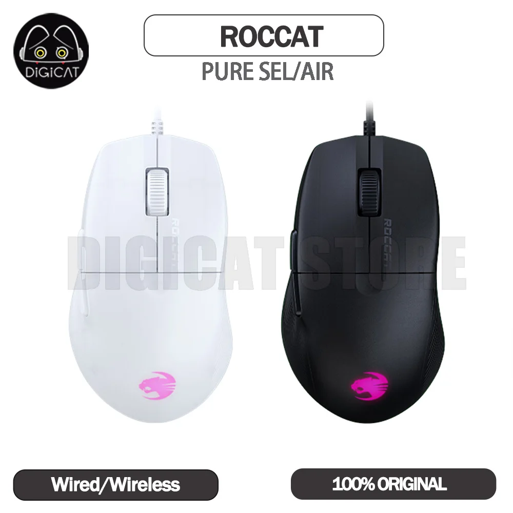 

ROCCAT PURE SEL/AIR Gamer Wireless Mouse 26000dpi Lightweight Wired Mouse AIMO Lamplight Office E-sport Gaming Mice For Windows