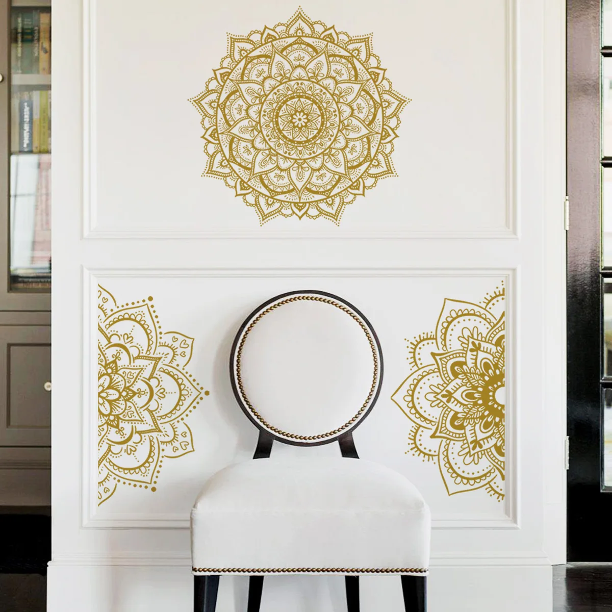 ملصق حائط زهرة لوتس كبير إبداعي ، ديكور حائط خلفية ، غرفة معيشة وغرفة نوم ، ملصق فني ذاتي اللصق