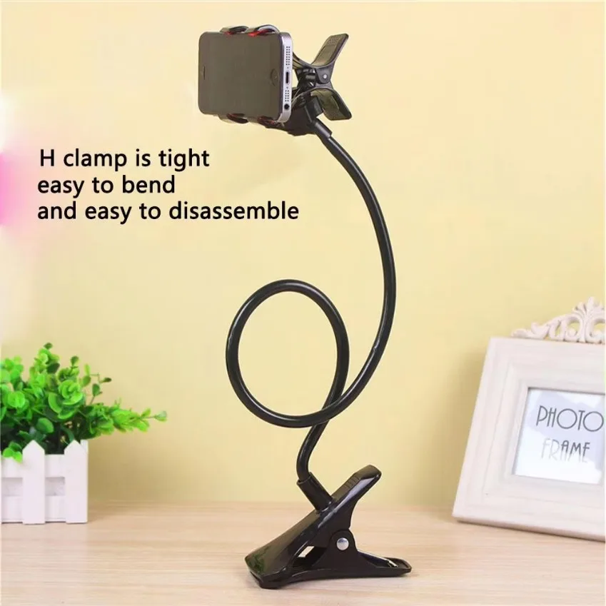 

Портативный ленивый кронштейн для кровати, настольный держатель для мобильного телефона, 70 см, подставка 360 ° Спиральный вращающийся зажим для телефона, настольное крепление для кровати, подставка, опора