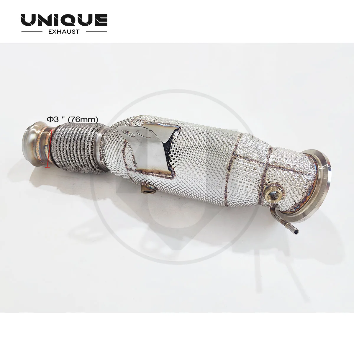 

UNIQUE for Toyota Supra A90 B58 ss304 with opf No engine light downpipe exhaust pipe with insulator