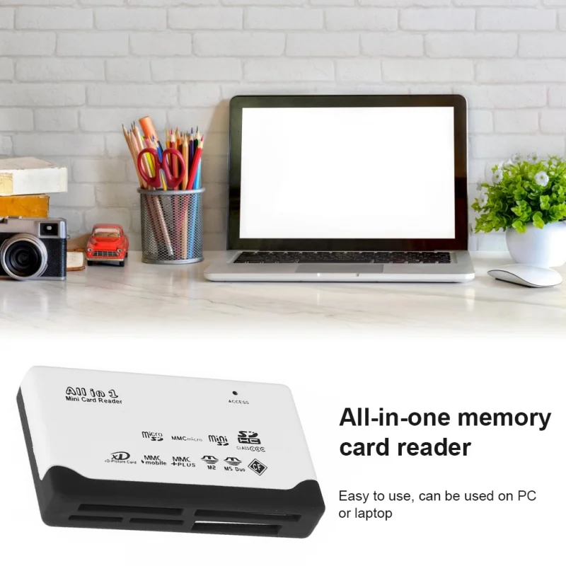 Card Reader USB 2.0 TF Memory Card Reader Fast Data Transmission All In One Support TF CF SD Mini SD MS XD For Laptop Computer