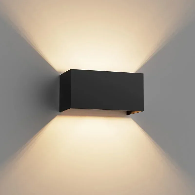 Aluminum LED Wall Lamp Outdoor Waterproof IP65 Interior Wall Light 12W24W Porch Garden Lights Living Room Street Stairs Lighting