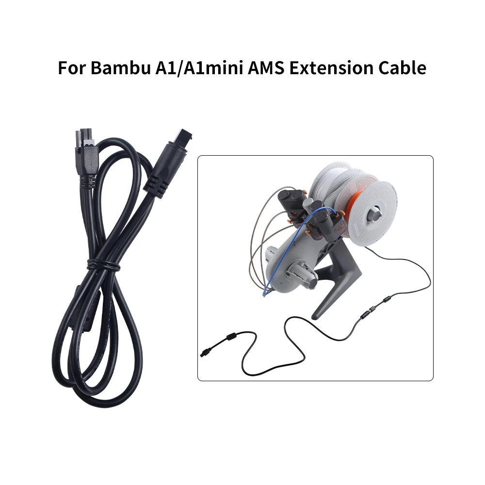 For Bambu Lab A1/A1 mini AMS Extension Cable AMS Lite 1M 4-pin For Bambu A1/A1 mini 3d Printers Accessories