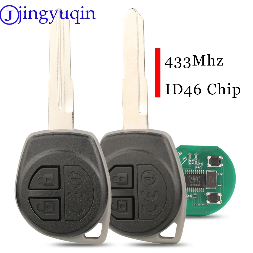 Jingyuqin 433MHz ID46 for Suzuki Swift Ciaz Ertiga 2012+ Car Key Head Remote 2Buttons 37145M55B21 T68L0 37145-71L20 37145-71L21