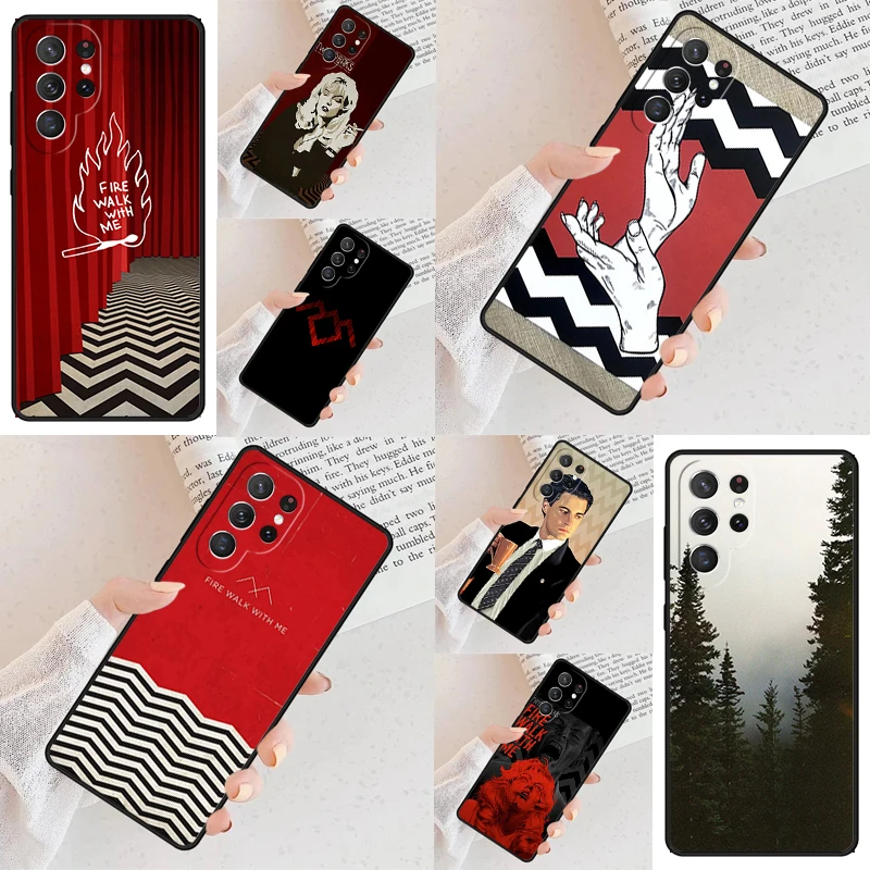 TWIN PEAKS Art Print Phone Case For Samsung Galaxy S24 S23 S22 S21 Ultra S10 Note 10 Pro S20 Plus FE S9 S8 Cover