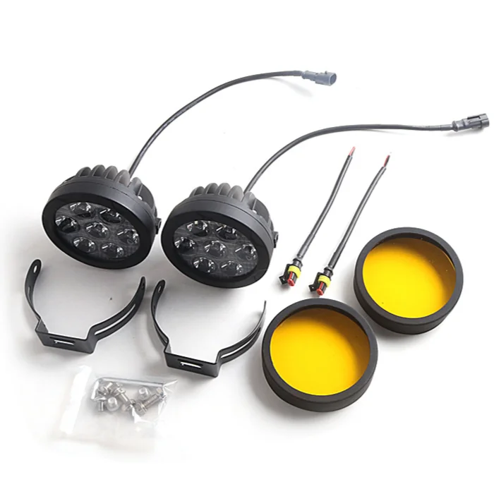 Motorcycle LED Headlight 60W 6000K Work Light Super Bright Hi Lo Beam Motorcycle Bike Front Lamp Upgrade Universal Fog Lamp Kit