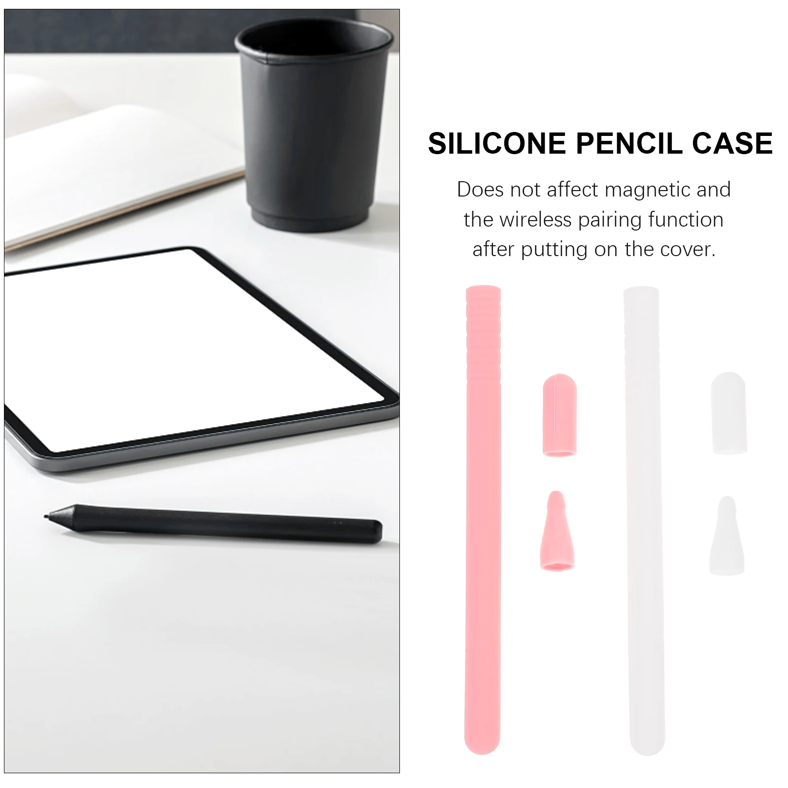 

2 Sets Stylus Case Cover Silicone Pencil Tip Covers Protector Holder Sleeve Non-slip Protective