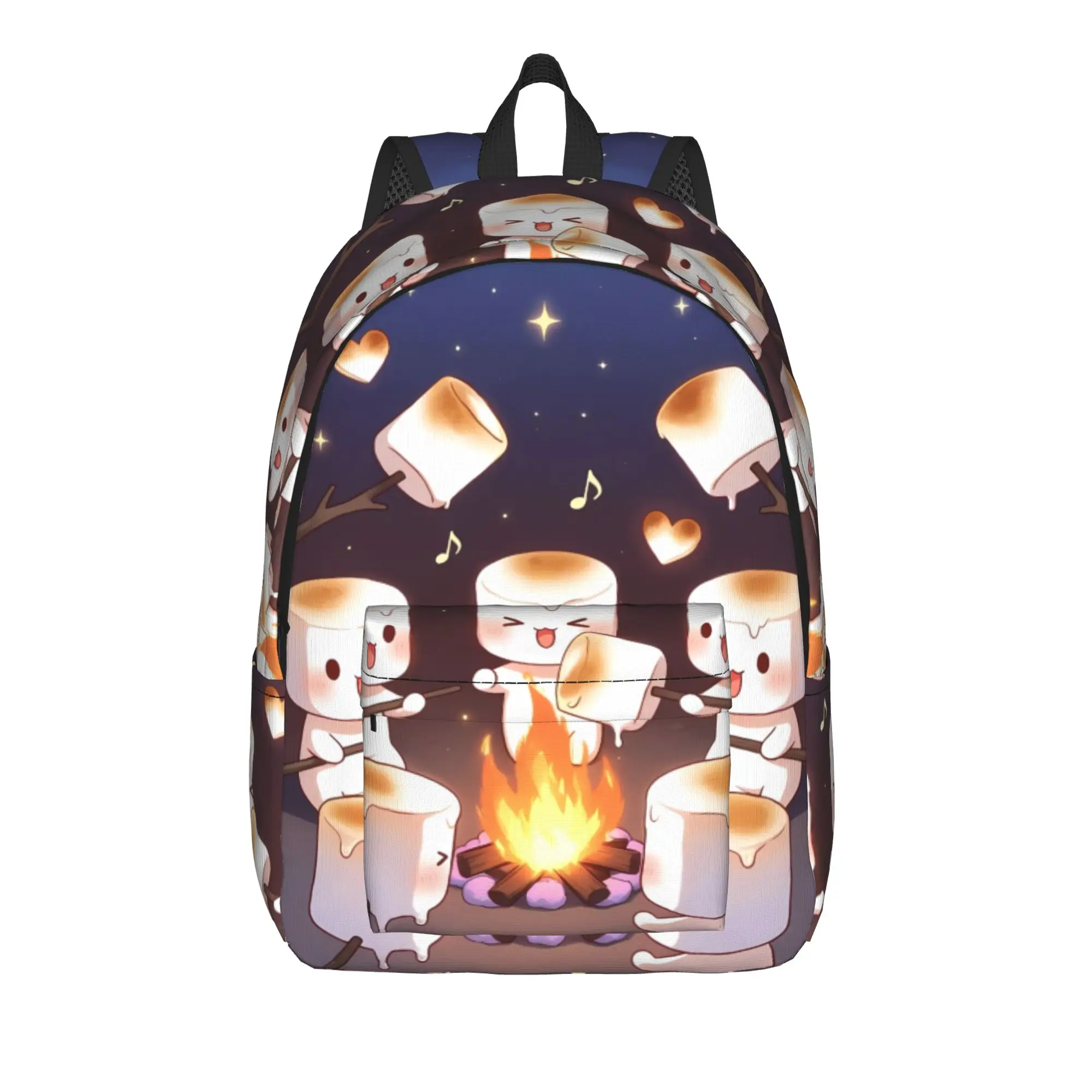 Fun Marshmallow Cartoon  Backpack  Kawaii Backpacks Unisex College Big High School Bags Designer Rucksack
