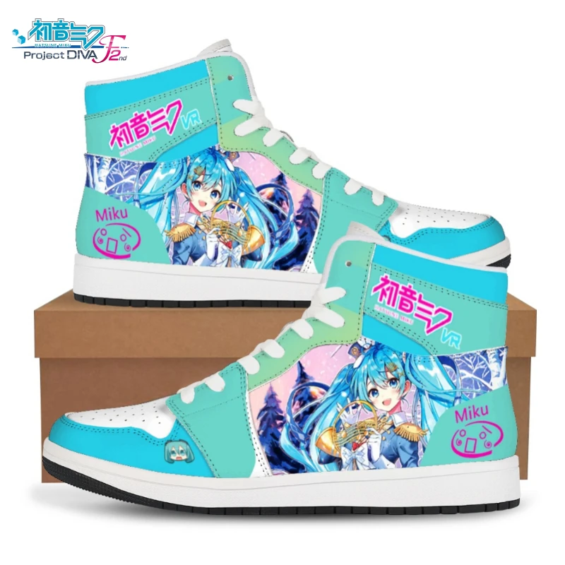 Anime Hatsune Miku scarpe per uomo donna Vocaloid Cosplay Sneakers maschili donna High Top sport scarpe da corsa Kawaii Casual scarpa regalo