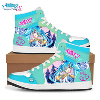 Anime Hatsune Miku Shoes for Men Women Vocaloid Cosplay Male Sneakers Women High Top Sports Running Shoe Kawaii Casual Shoe Gift