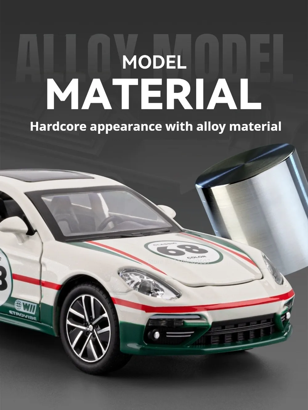 1:32 GTR Panamera Modell Sportwagen Spielzeug Legierung Druckguss Sound Licht Türen geöffnet Exquisite Körper zurückziehen Sammlung Supercars – Detail 12