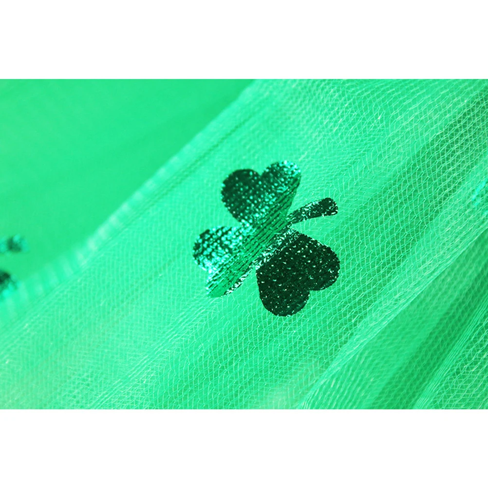 

Three Leaf Clover Skirt Girl Child Women Green Tutu Costume Soft Elastic Waist Band Saint Patrick Day Party Birthday DIY