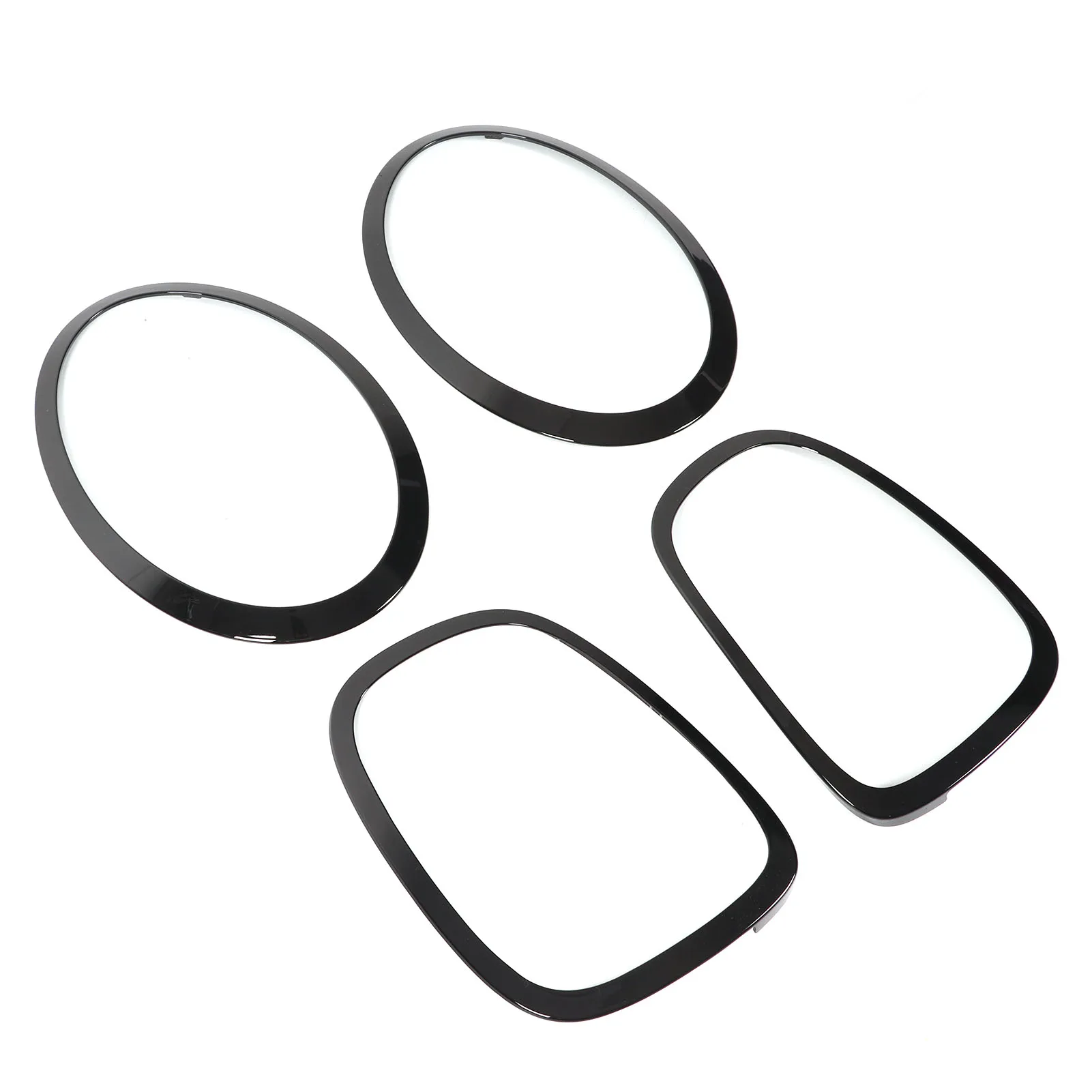 Glossy Black Headlight Taillight Surround Cover Trims for F55 F56 F57 One Cooper S JCW 2014+ Automotive Exterior Accessories