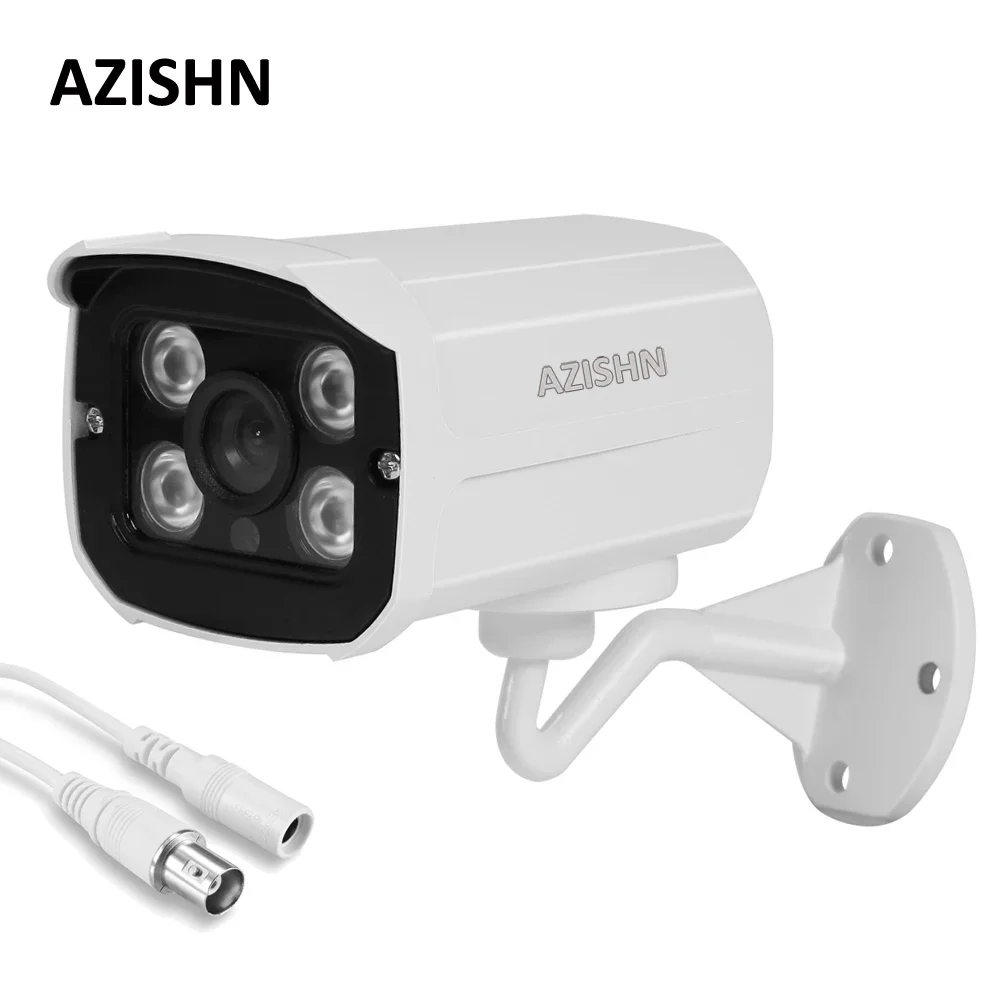 AZISHN CCTV Camera 800TVL/1000TVL IR Cut Filter 4PCS Array LEDS night Vision Metal Outdoor Waterproof Surveillance Camera