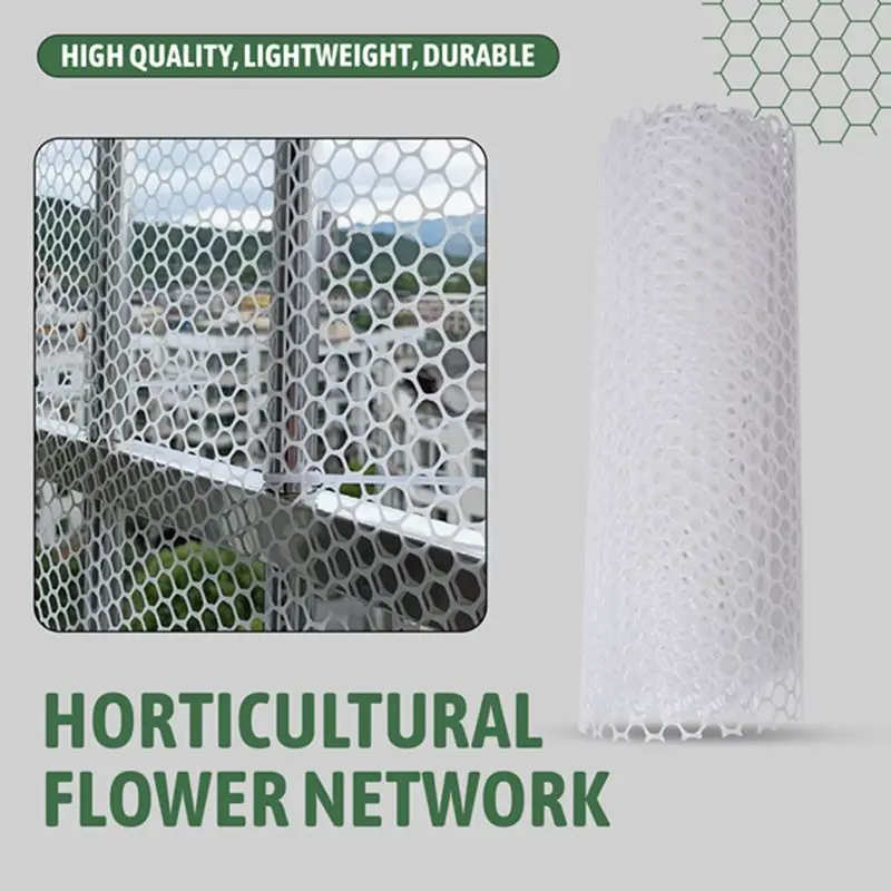 

Plastic Chicken Wire Fence Mesh,Fencing Wire for Gardening, Poultry Fencing, Chicken Wire Frame Netting White-A21I