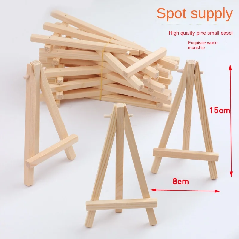 Mobile Phone Ipad Stand Small Easel Wooden Stand Mini Triangle Stand Photo Display Decoration Stand Phone Holder