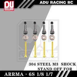 ADU Racing  304 STEEL M3  SHOCK STAND OFF FOR ARRMA 6S 1/8 AND 1/7