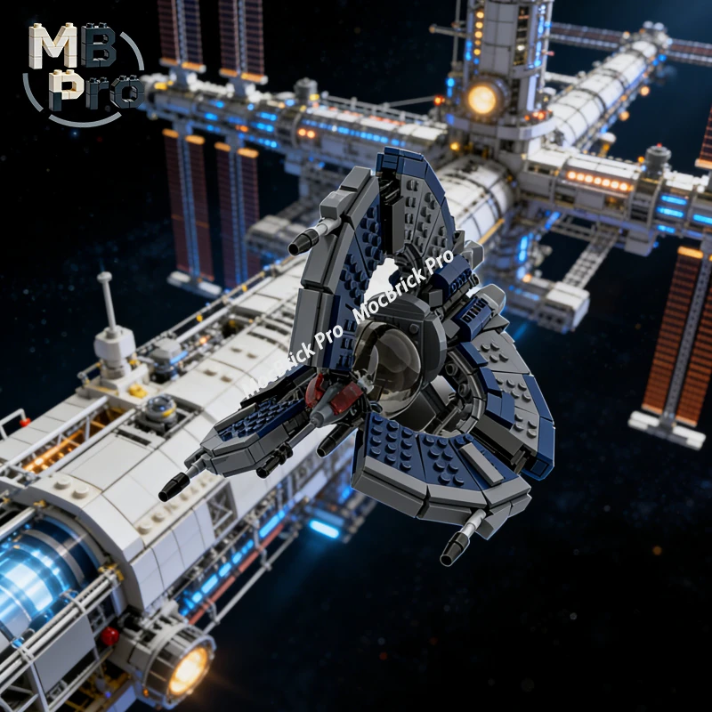 

Modern Interstellar Fighter MOC Building Set, Space Aircraft Assembly Toy for Home Decor and Collection