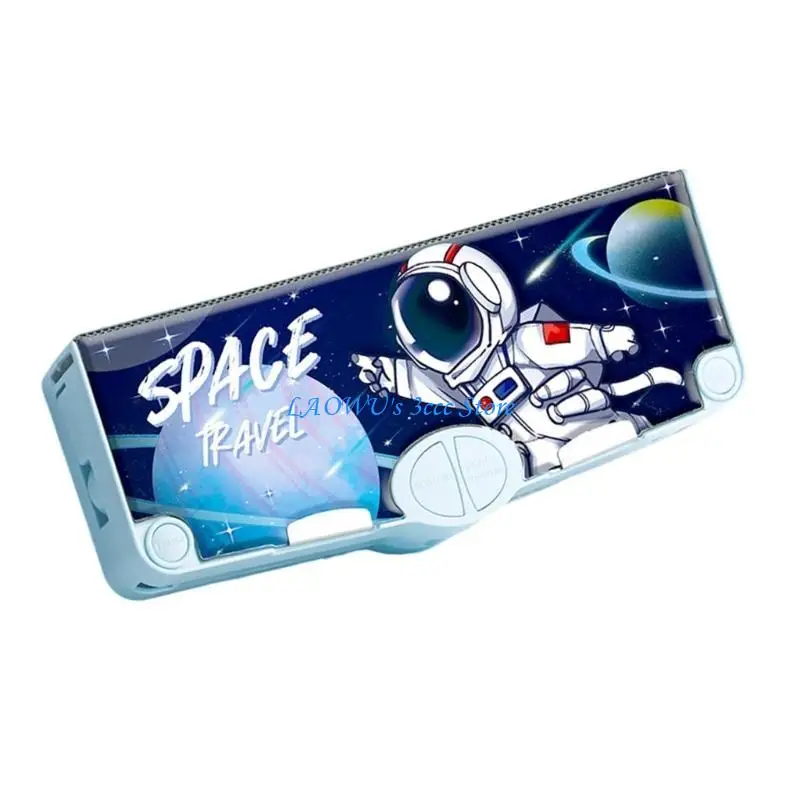 Y8AD Novelty Pencil Case with Scissors Sharpener Eraser Ruler for Children Boy Girl