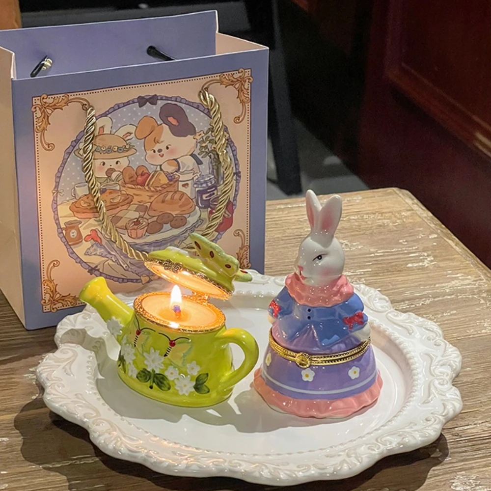 White Peach Oolong Aroma Scented Candle Gift Box Birthday Gift Souvenir Aromatherapy Candles Creative Beauty Crafts