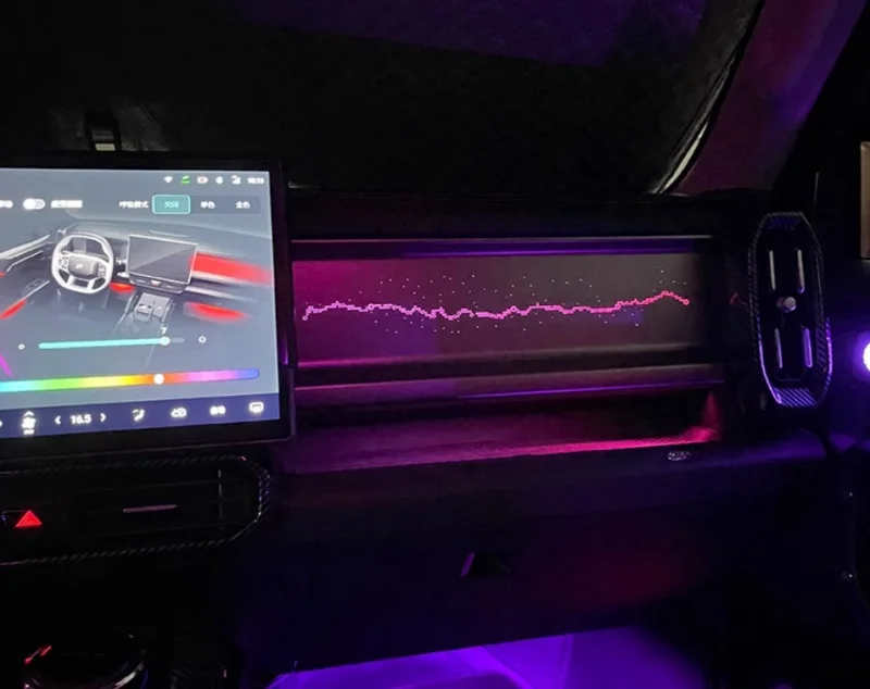 Car Co-pilot Starry Sky Light Panel Special Ambient Light Fit for JETOUR Traveler T2 2023 Modification 64 Color Starry Skyp