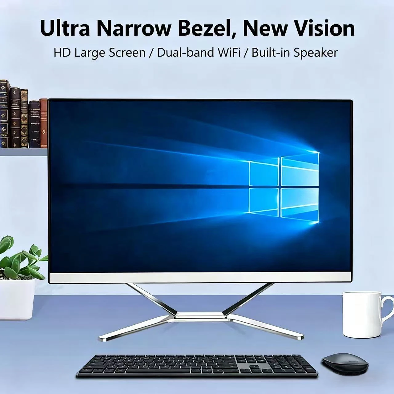 PC desktop all-in-one da 22 pollici i3 i5 i7 i9 Computer desktop da ufficio da 21,5 pollici per l'editazione domestica e in ufficio