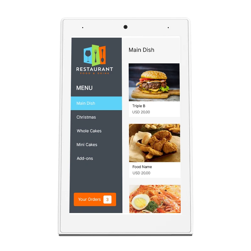 L shape 10.1 inch touch screen Customer Feedback Evaluator tablet for Bank Restaurant ordering