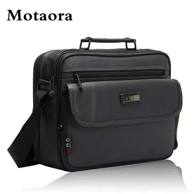 MOTAORA Men's Laptop Briefcase - Top Quality Waterproof Business Shoulder Bag, Classic & Durable Oxford Fabric, Multiple Sizes