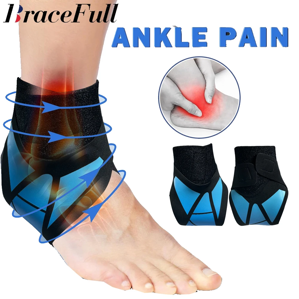 

1 пара бандажа на лодыжку и эластичных опоры для мужчин и женщин, компрессионный рукав для поддержки лодыжки, облегчение ахиллова подошвенного фасциита