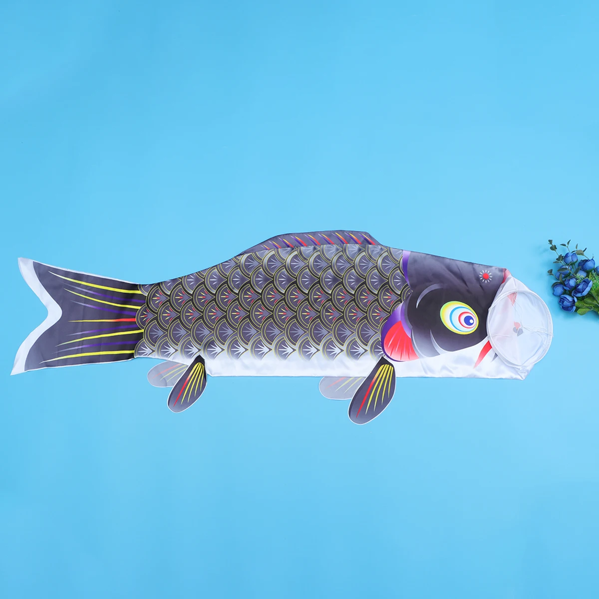 

Carp Shape Flags Black 1 Meter Japanese Style Dragon Boat Festival Satin Decorative Flag Party Decor Home Outdoor Use