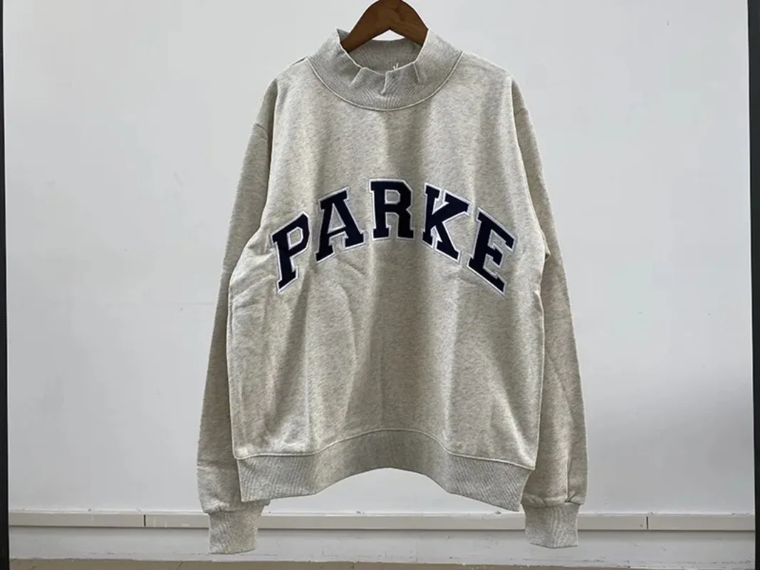 Autumn Winter Women's Pullover Hooded Sweatshirt with Letter Print and Zipper Closure
