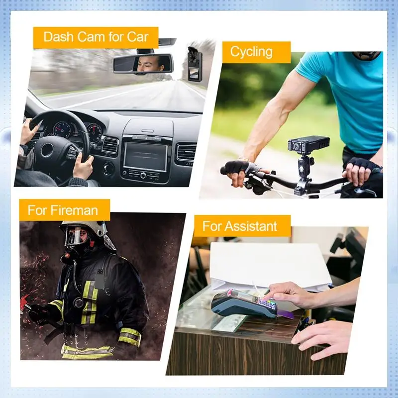 

ABHQ-A53 Digital Body Mounted Camera Detachable Battery HD 1080P 2250Mah 8H Long Continues Recording Webcam For Cycling