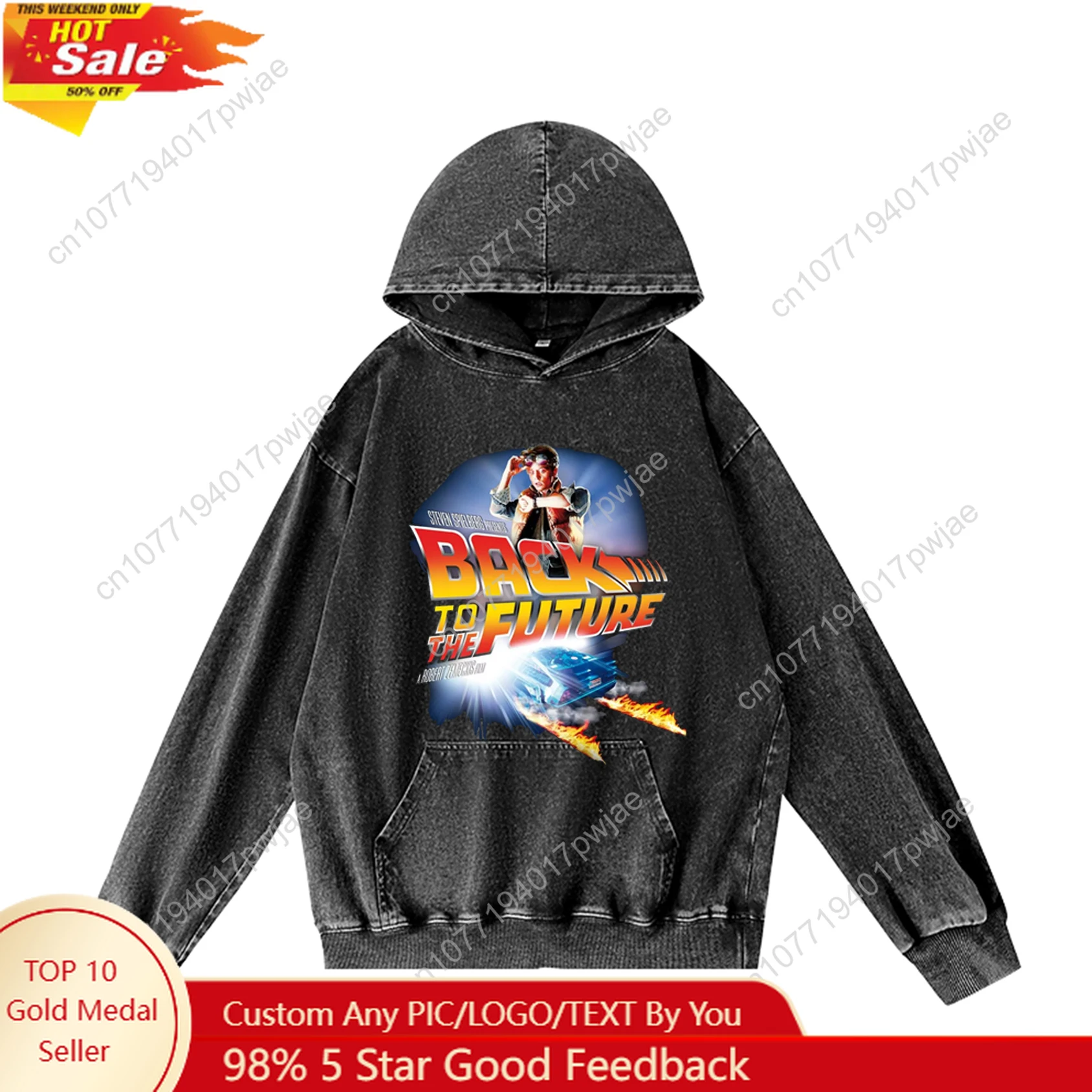 

Back to The Futures Hoodie Hooded Sweatshirt Men Woman Vintage Pullover Sweatshirt With Pocket Oversized Customized Top