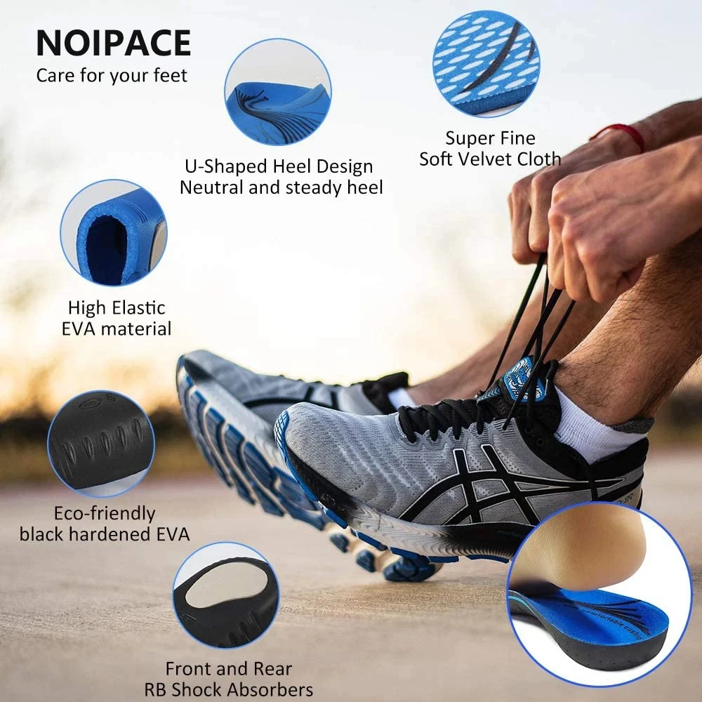 Orthotic Insole Arch Support Insole Insert For Flat Feet PU Shock Absorption Plantar Fasciitis Heel Pain Orthopedic Insoles