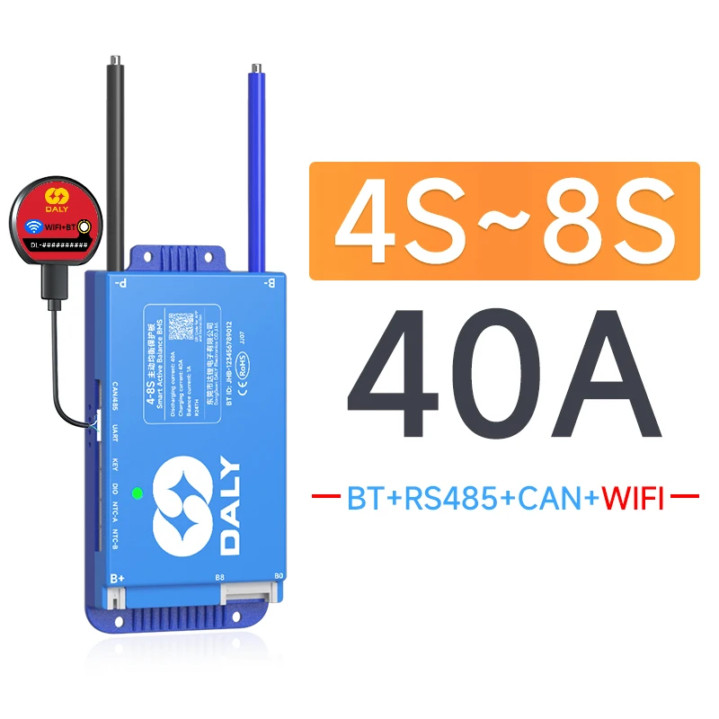 Variant: 4S-8S 40A WIFI BMS