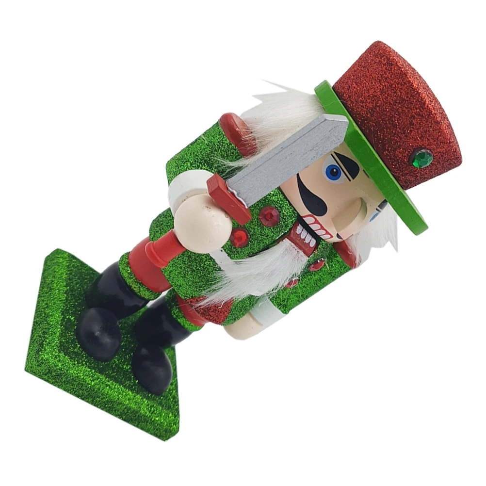 

Wooden Nutcracker Christmas Decor Festive Xmas Nutcracker Ornament Tabletop Classic Holiday Festival Supplies Decor