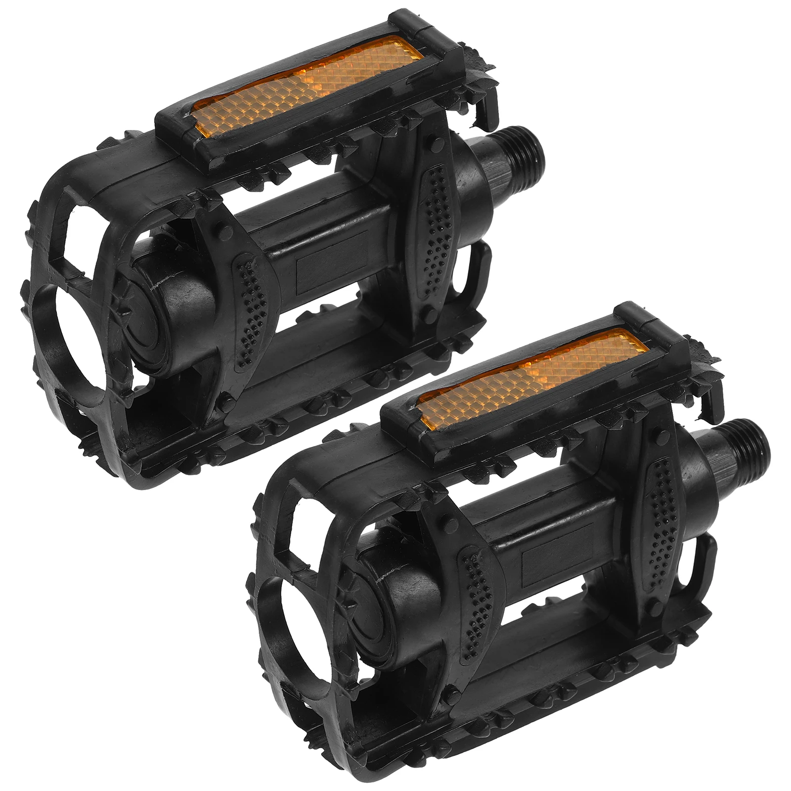 

Kids Bike Pedals Non-slip Plastic Mountain Bicycle Flat Replacement for Road Cycling Accessories Black Color