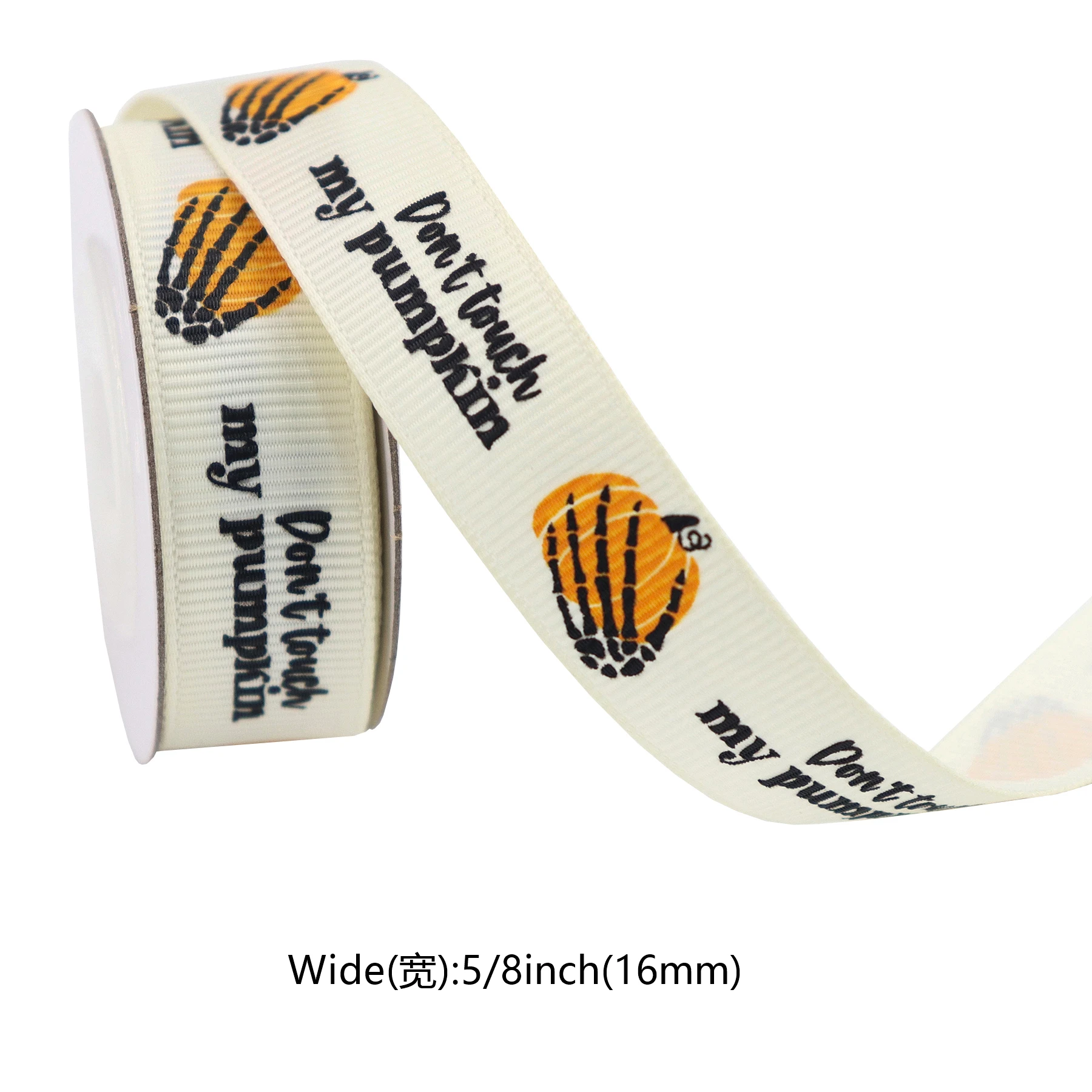 Double-Sided Halloween Series Thicken Ribbon 3/8Inch 23824-1,10Yards DIY Dog Collar Leash Mobile Phone Chain Kettle Webbing