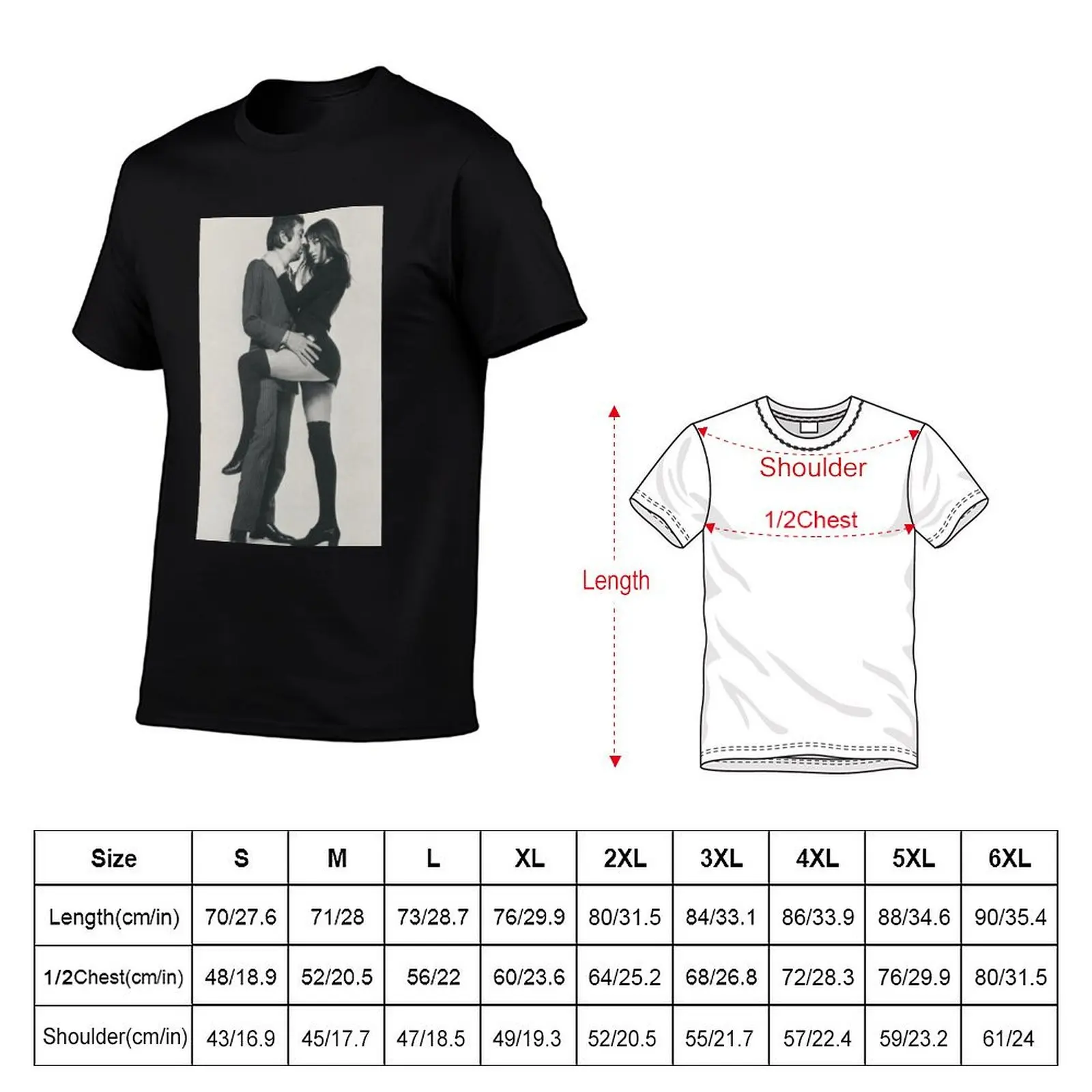 Jane and Serge T-Shirt Casual All Match Tee Shirt for Men